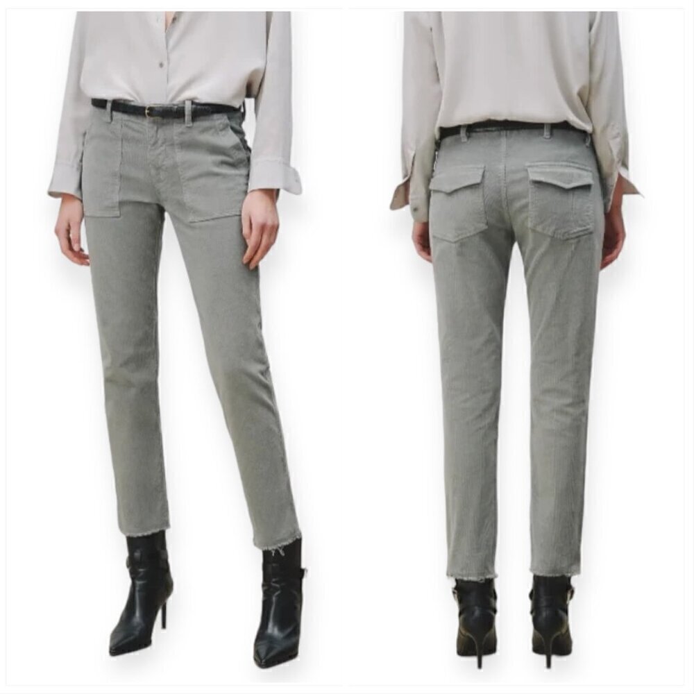 NILI LOTAN Jenna Pants in Corduroy, Color Grey, Size 2, New with tags